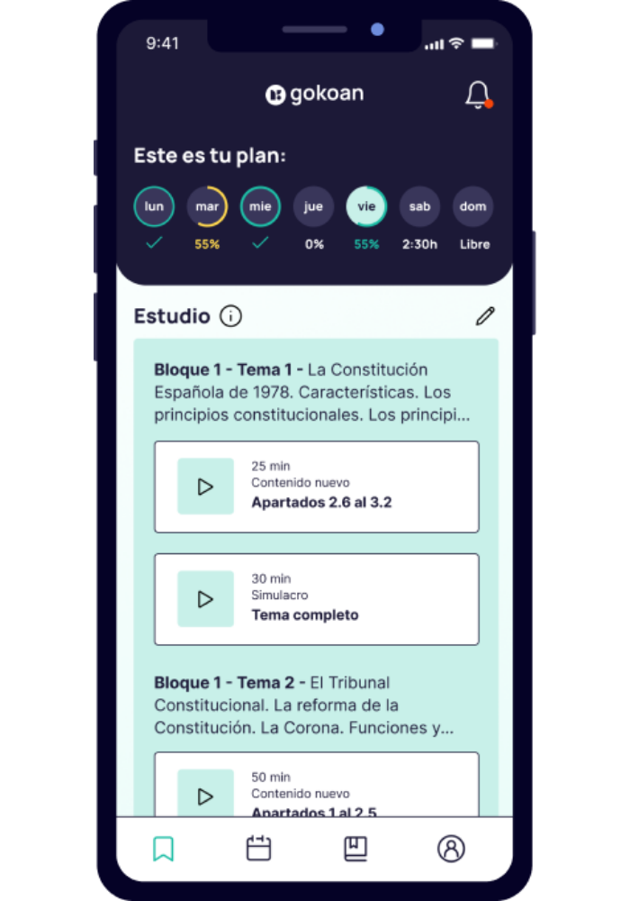 Plataforma de tests oficiales de oposiciones de fisioterapia en la app OPO3